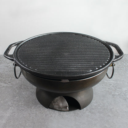 Stockbabac Charcoal Grill with Cast-Iron Style Griddle Plate - Flat Surface - product image 2