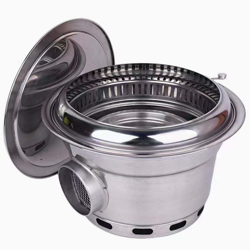 Stockbabac Round Korean-Style Outdoor Charcoal BBQ Grill - product image 1