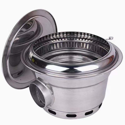 Stockbabac Round Korean-Style Outdoor Charcoal BBQ Grill - product image 1