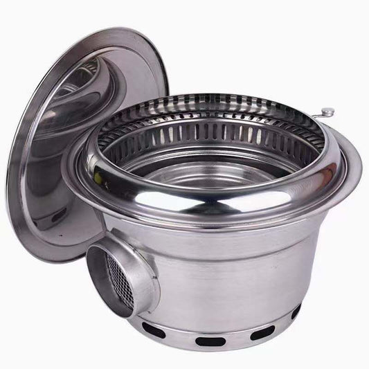 Stockbabac Round Korean-Style Outdoor Charcoal BBQ Grill - product image 1
